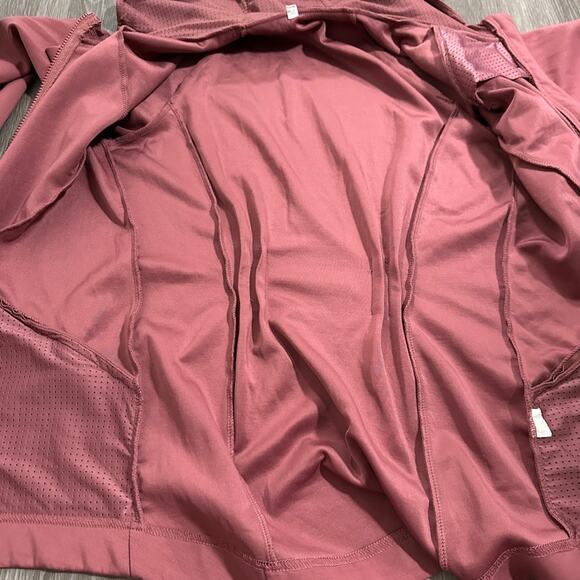 Fabletics‎ Sammy Dark Rouge Pink Hooded Full Zip Long Sleeve Jacket Size S - Picture 7 of 11